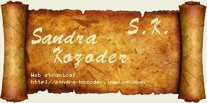 Sandra Kozoder vizit kartica